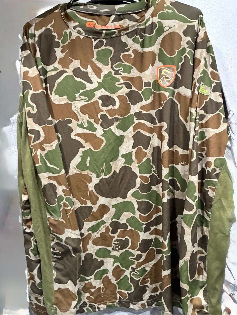 Drake Non-Typical Old School Camo Endurance Mesh Back Long Sleeve Shirt Size L